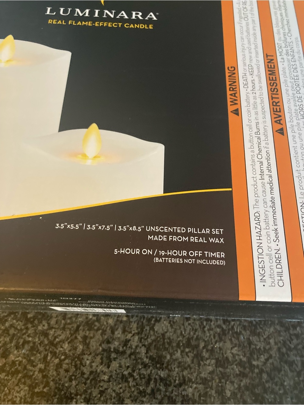 Luminara set of 3 candles. Batteries not included. New in box. - Picture 12 of 12